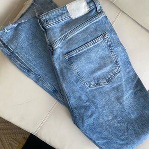 Zara straight wide leg jeans